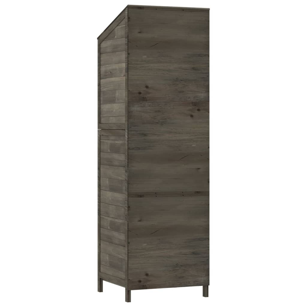 vidaXL Szopa ogrodowa, antracytowa, 55x52x174,5cm, lite drewno jodłowe