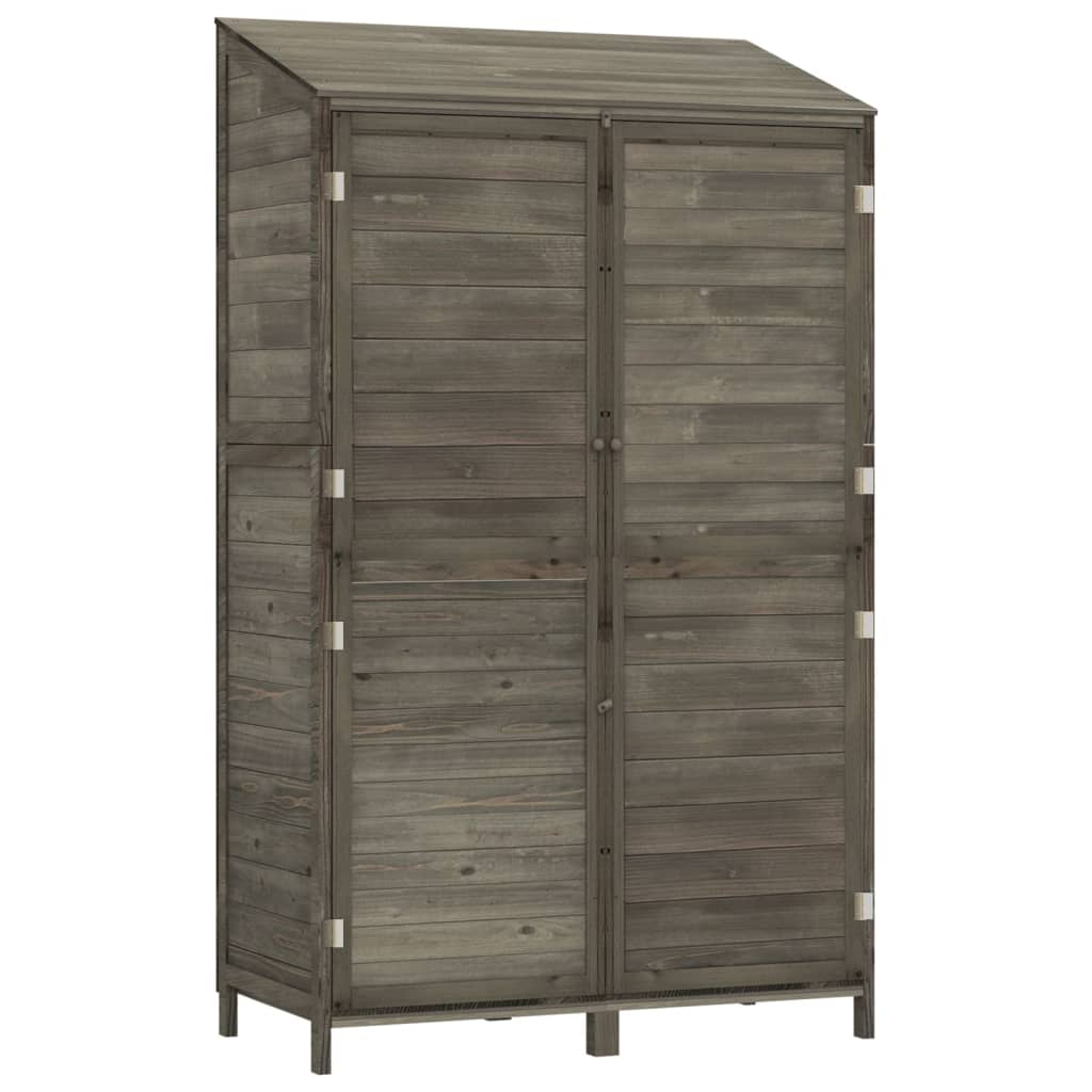 vidaXL Szopa ogrodowa, antracytowa, 102x52x174,5 cm, drewno jodłowe