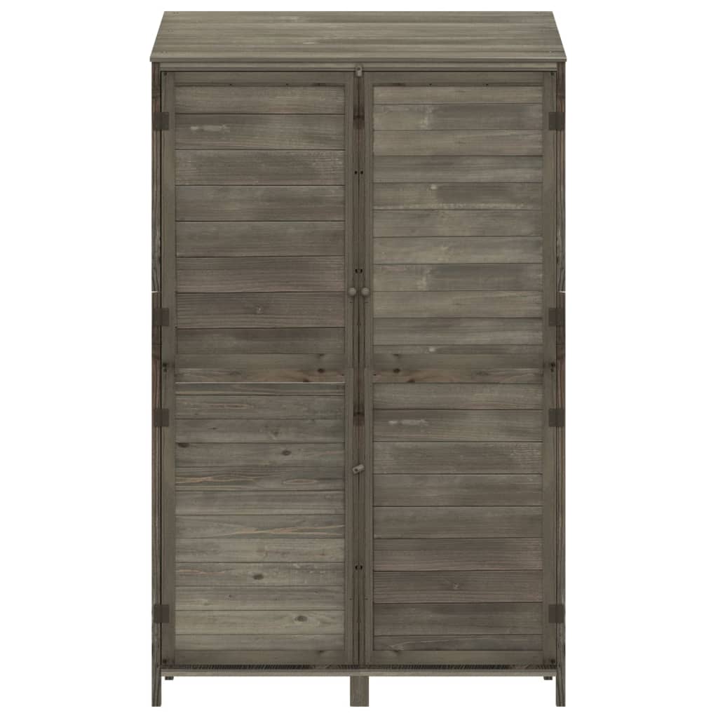 vidaXL Szopa ogrodowa, antracytowa, 102x52x174,5 cm, drewno jodłowe