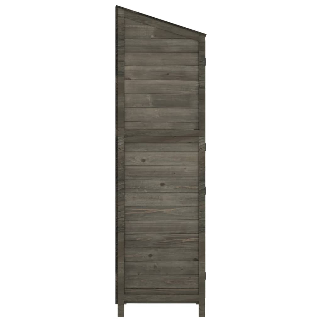 vidaXL Szopa ogrodowa, antracytowa, 102x52x174,5 cm, drewno jodłowe