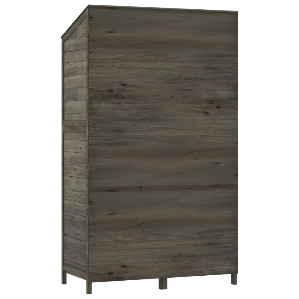 vidaXL Szopa ogrodowa, antracytowa, 102x52x174,5 cm, drewno jodłowe