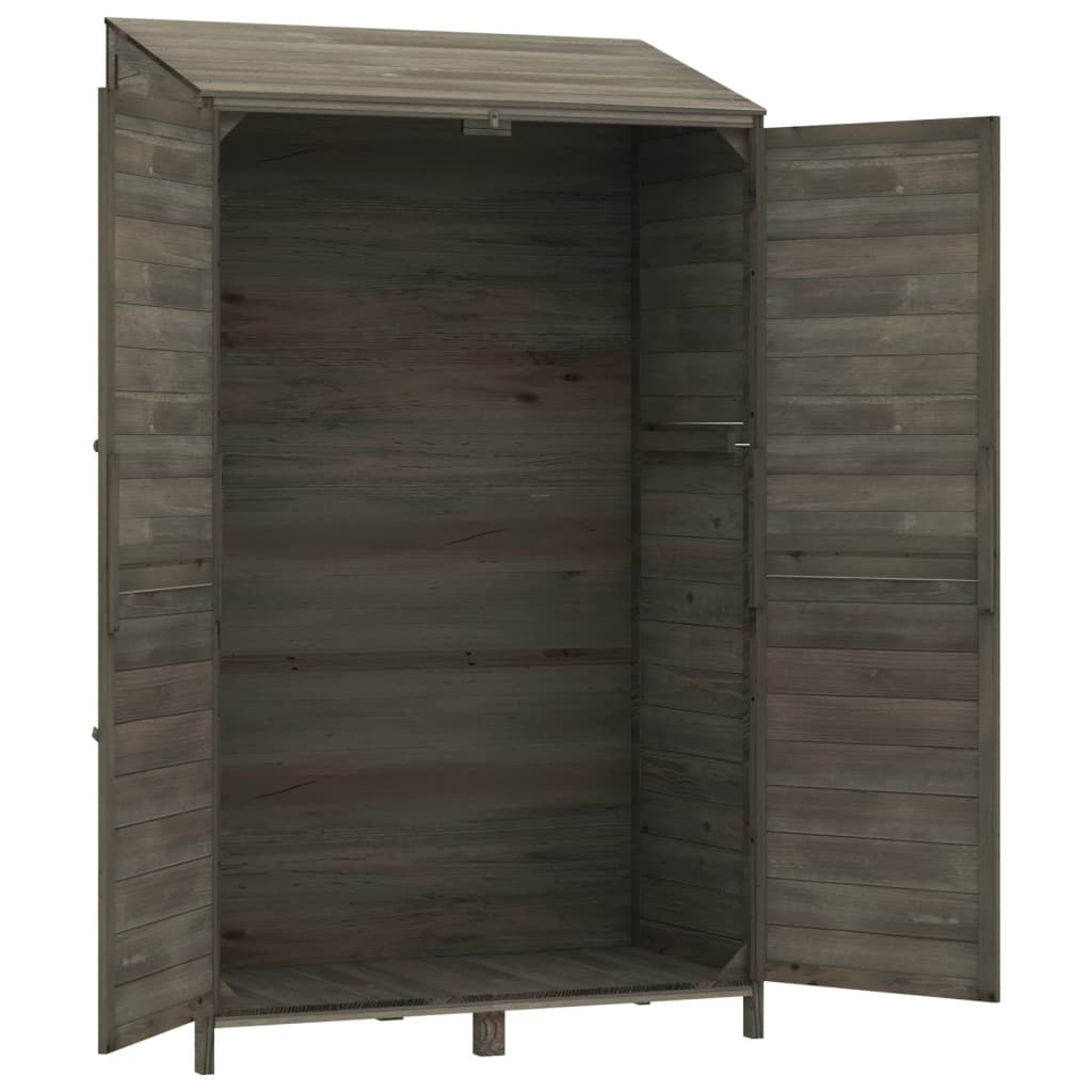 vidaXL Szopa ogrodowa, antracytowa, 102x52x174,5 cm, drewno jodłowe
