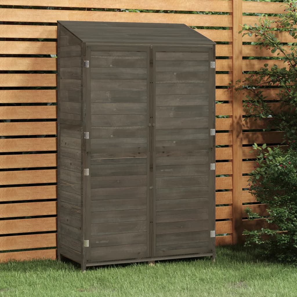 vidaXL Szopa ogrodowa, antracytowa, 102x52x174,5 cm, drewno jodłowe