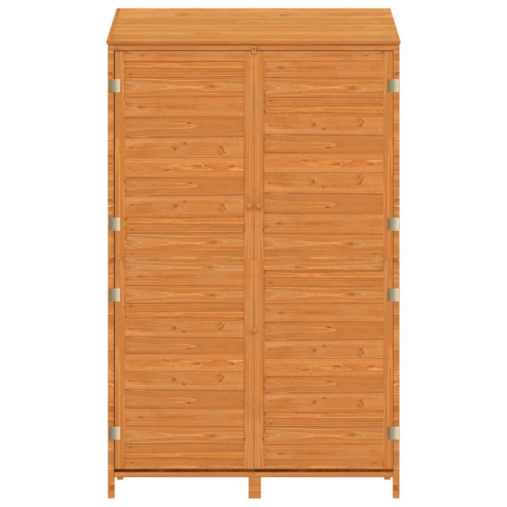 vidaXL Szopa ogrodowa, brązowa, 102x52x174,5 cm, lite drewno jodłowe