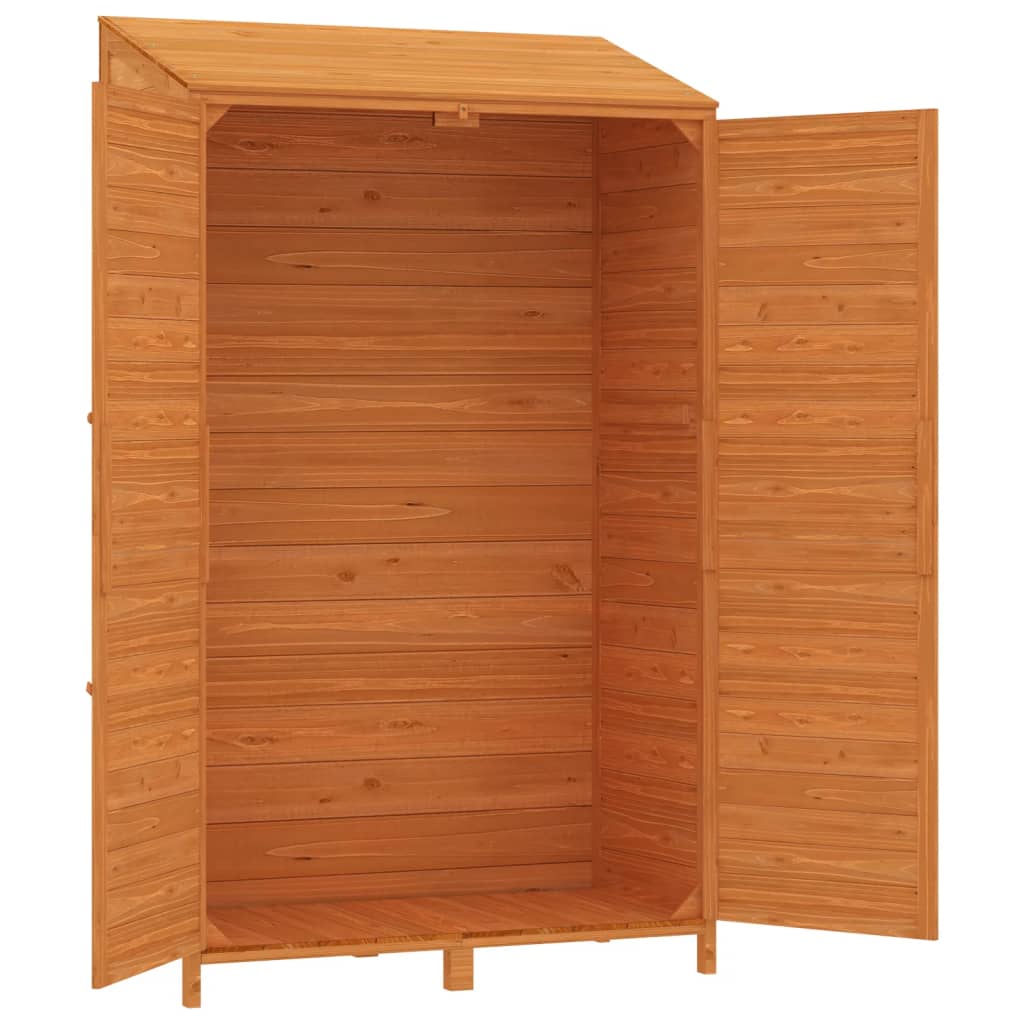 vidaXL Szopa ogrodowa, brązowa, 102x52x174,5 cm, lite drewno jodłowe