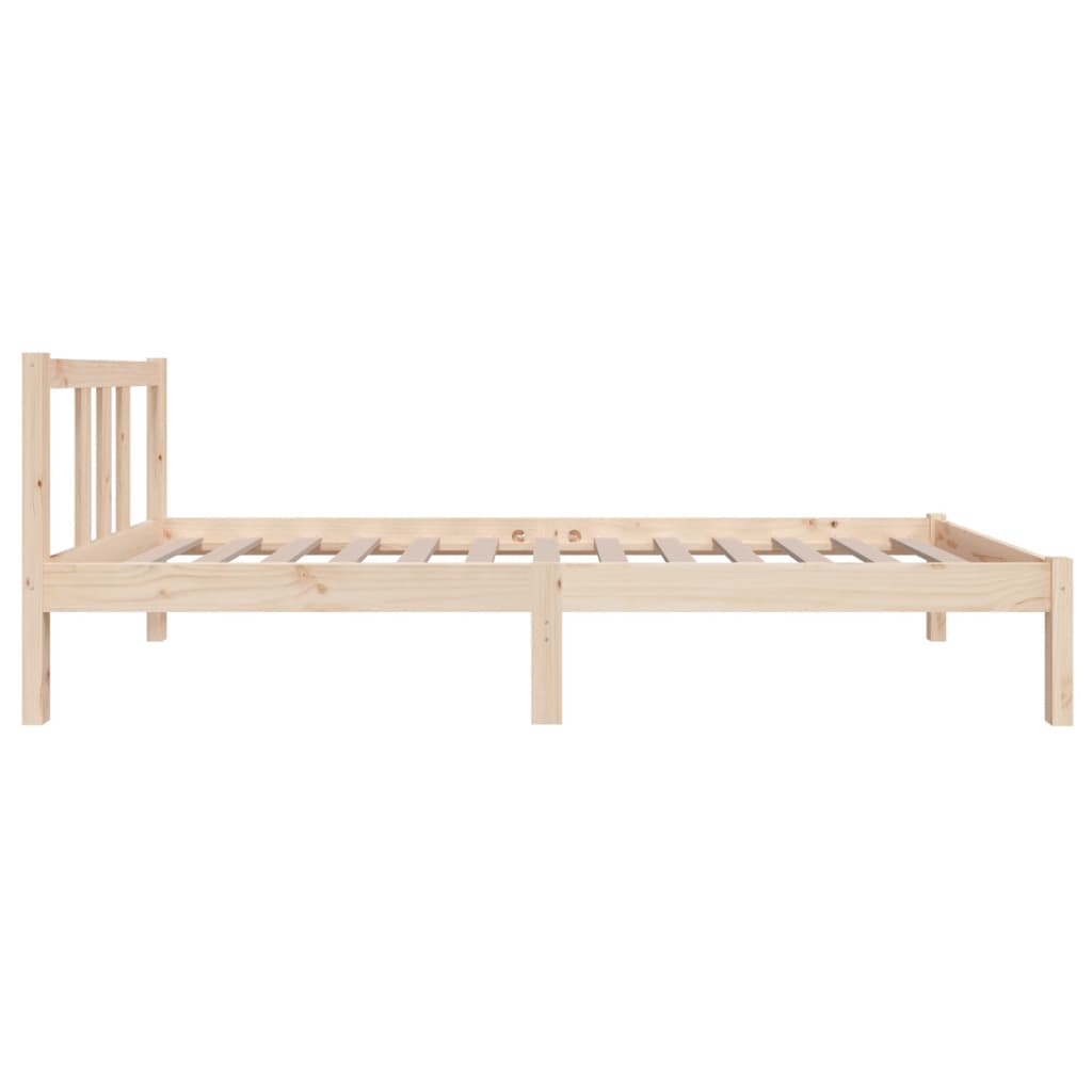 vidaXL Rama łóżka, lite drewno, 75x190 cm, pojedyncza