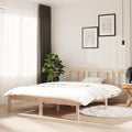 vidaXL Rama łóżka, lite drewno, 135x190 cm, podwójna