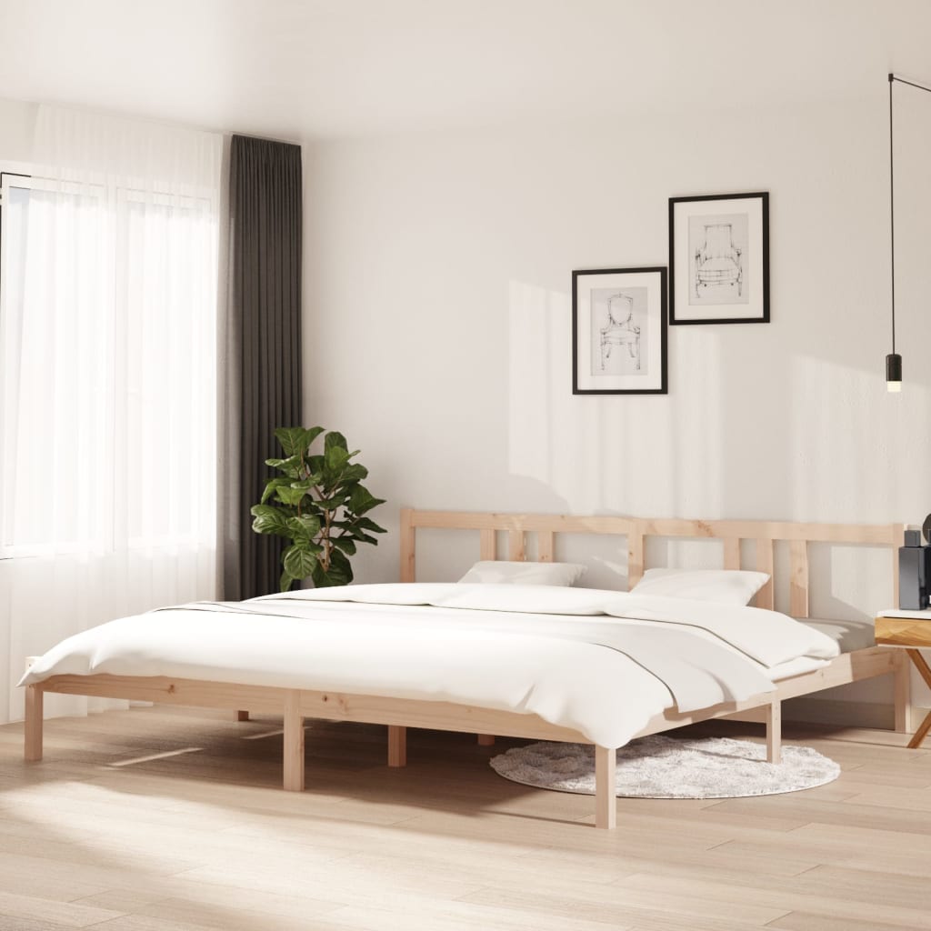 vidaXL Rama łóżka bez materaca, 200x200 cm, lite drewno