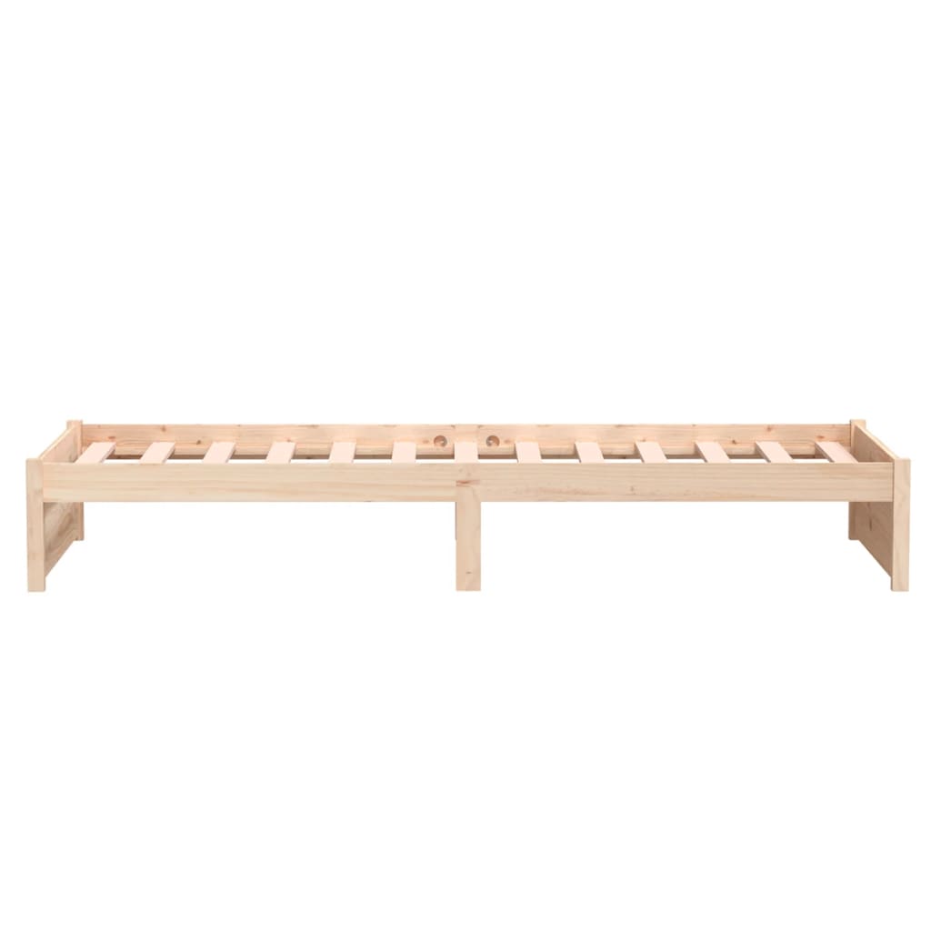 vidaXL Rama łóżka, lite drewno, 75x190 cm, pojedyncza