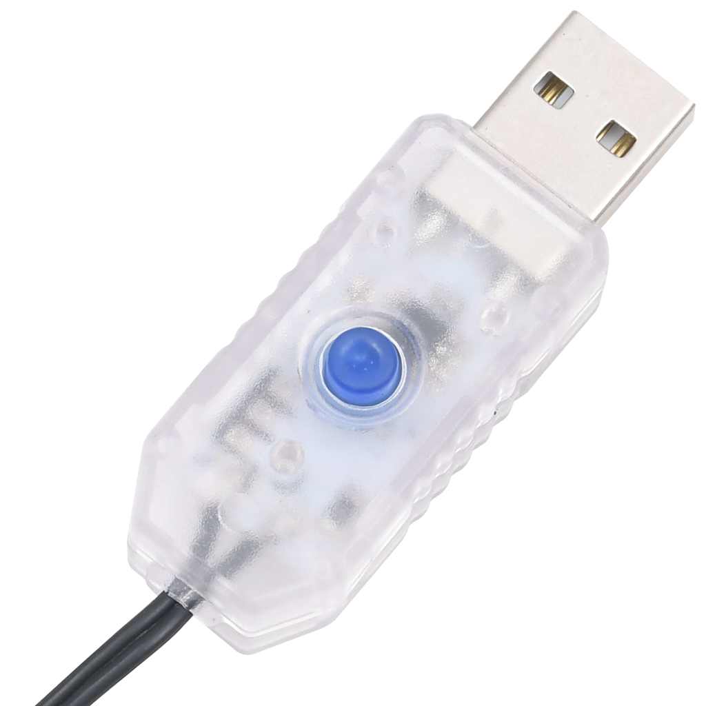 vidaXL Sznur lampek LED, 150 diod w kolorze ciepłej bieli, 15 m, PVC