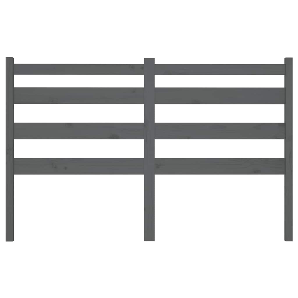 vidaXL Wezgłowie łóżka, szare, 166x4x100 cm, lite drewno sosnowe