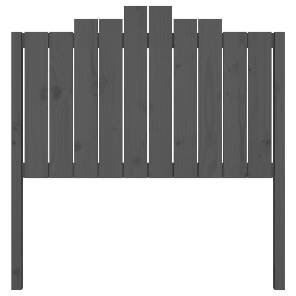 vidaXL Wezgłowie łóżka, szare, 106x4x110 cm, lite drewno sosnowe