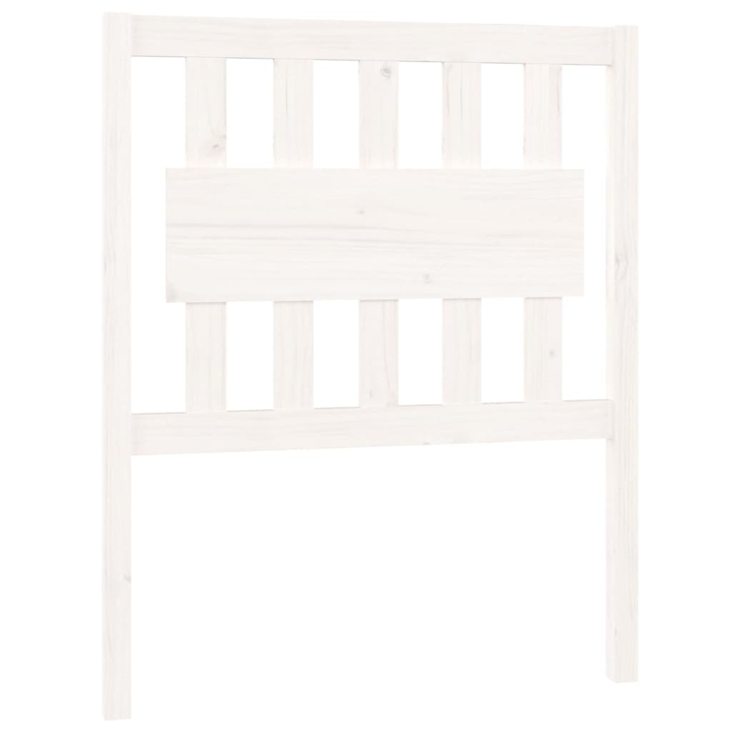 vidaXL Wezgłowie łóżka, białe, 80,5x4x100 cm, lite drewno sosnowe