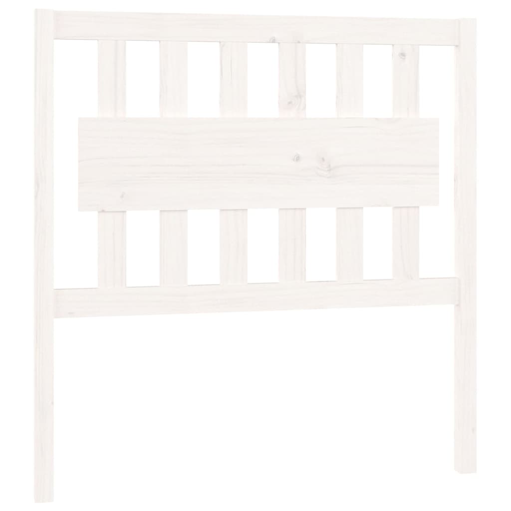 vidaXL Wezgłowie łóżka, białe, 95,5x4x100 cm, lite drewno sosnowe