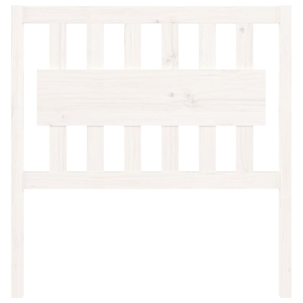 vidaXL Wezgłowie łóżka, białe, 95,5x4x100 cm, lite drewno sosnowe