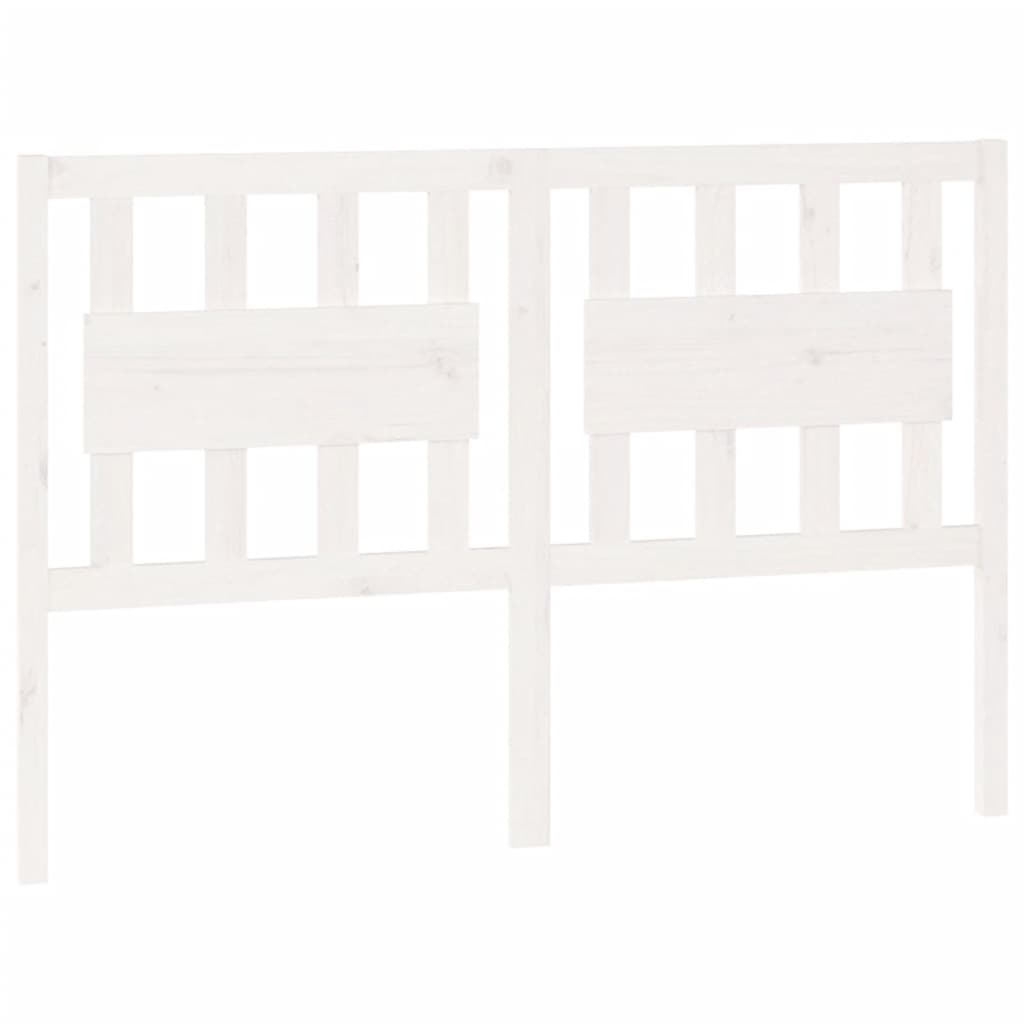 vidaXL Wezgłowie łóżka, białe, 145,5x4x100 cm, lite drewno sosnowe