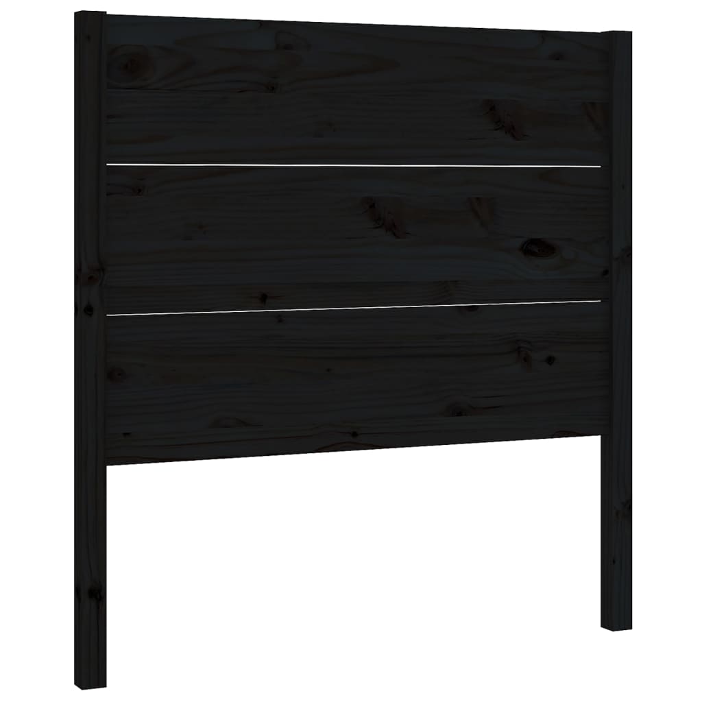 vidaXL Wezgłowie łóżka, czarne, 96x4x100 cm, lite drewno sosnowe