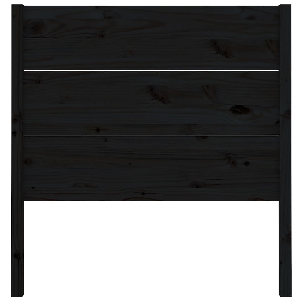 vidaXL Wezgłowie łóżka, czarne, 96x4x100 cm, lite drewno sosnowe