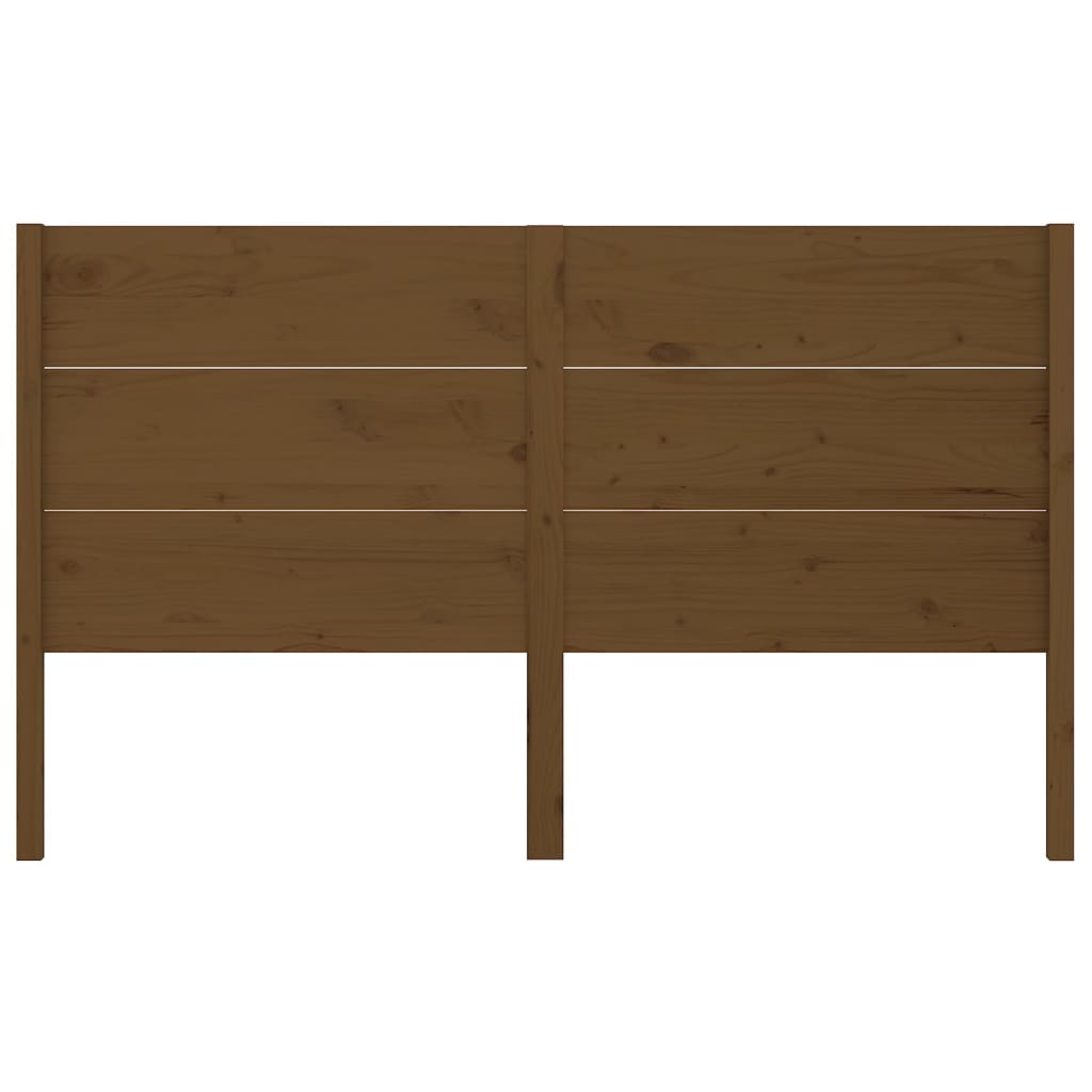 vidaXL Wezgłowie łóżka, brązowe, 126x4x100 cm, lite drewno sosnowe