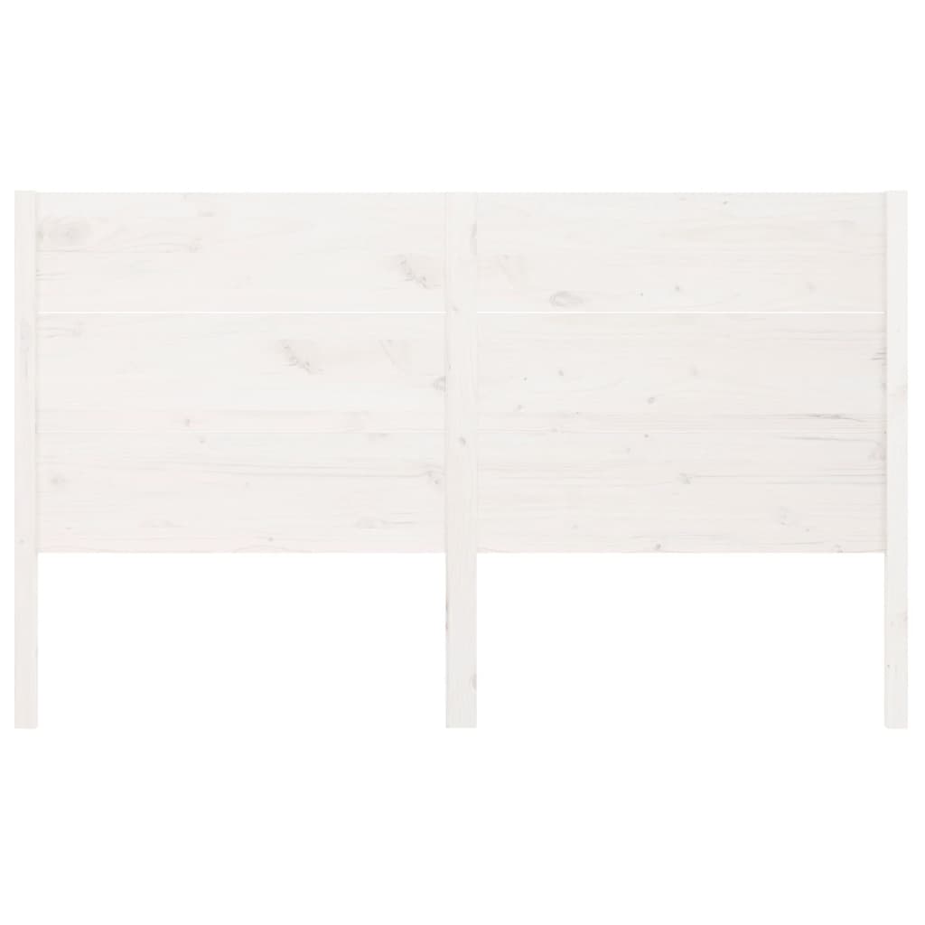 vidaXL Wezgłowie łóżka, białe, 206x4x100 cm, lite drewno sosnowe
