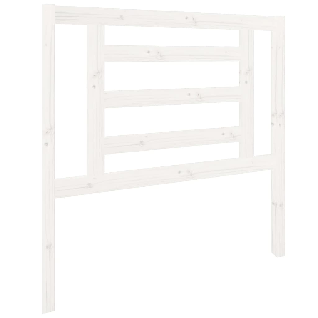 vidaXL Wezgłowie łóżka, białe, 96x4x100 cm, lite drewno sosnowe