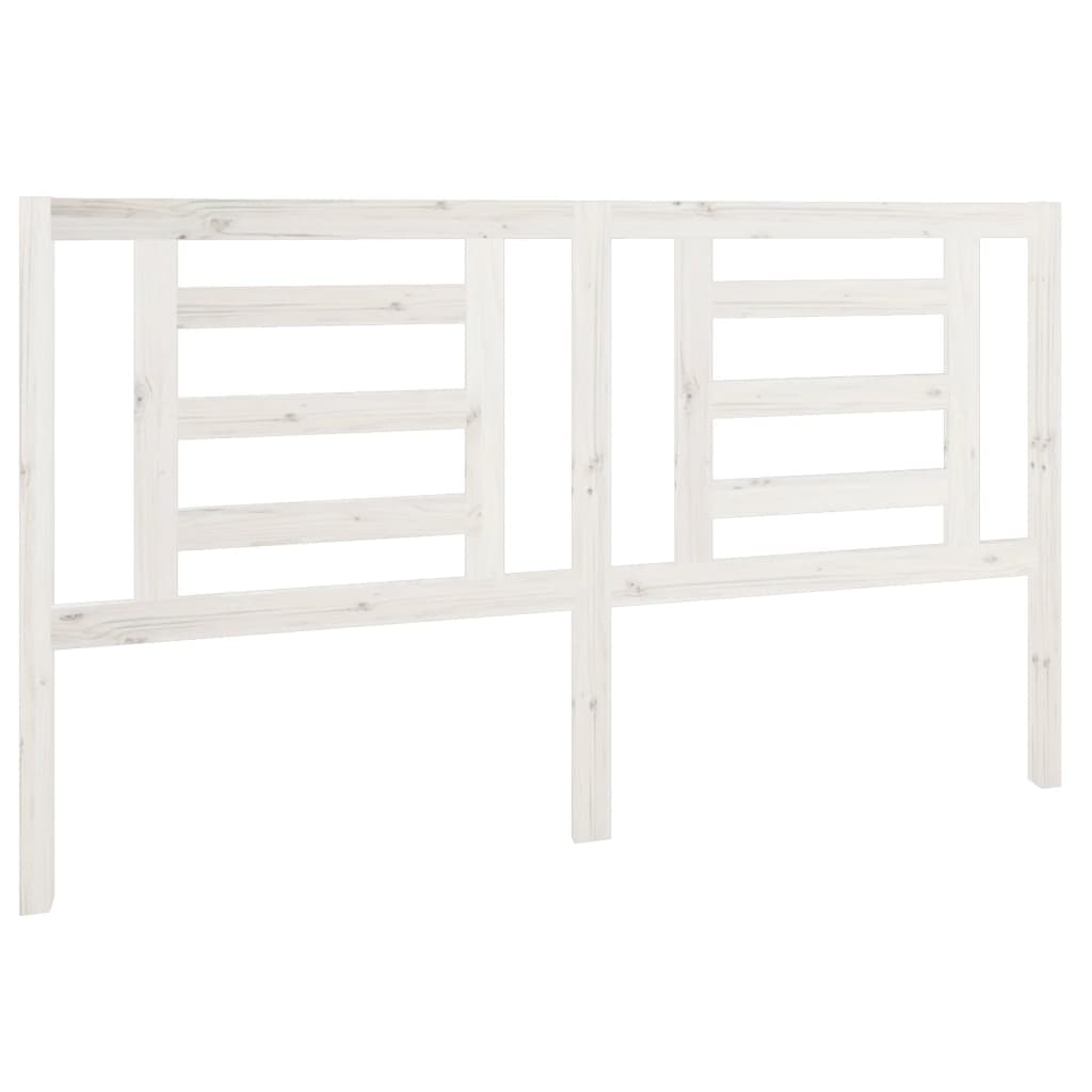 vidaXL Wezgłowie łóżka, białe, 166x4x100 cm, lite drewno sosnowe