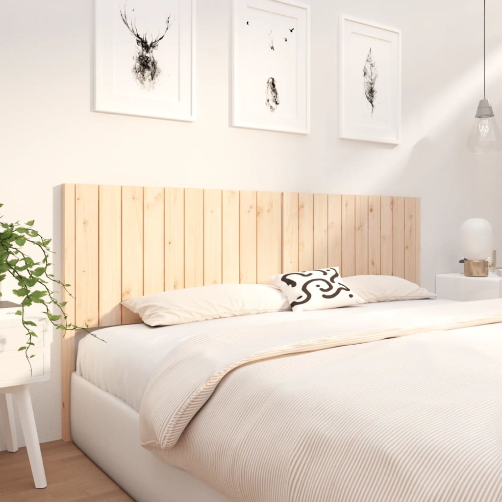 vidaXL Wezgłowie łóżka, 205,5x4x100 cm, lite drewno sosnowe