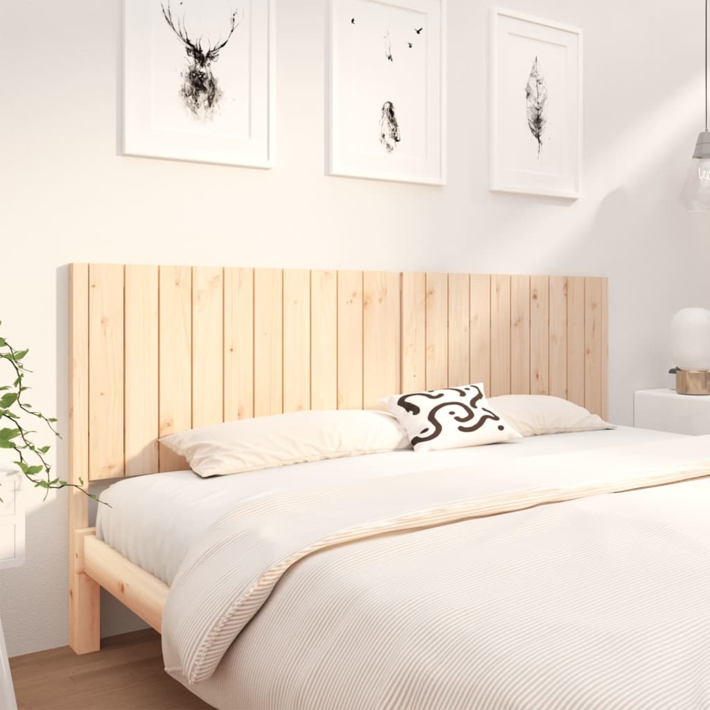 vidaXL Wezgłowie łóżka, 205,5x4x100 cm, lite drewno sosnowe