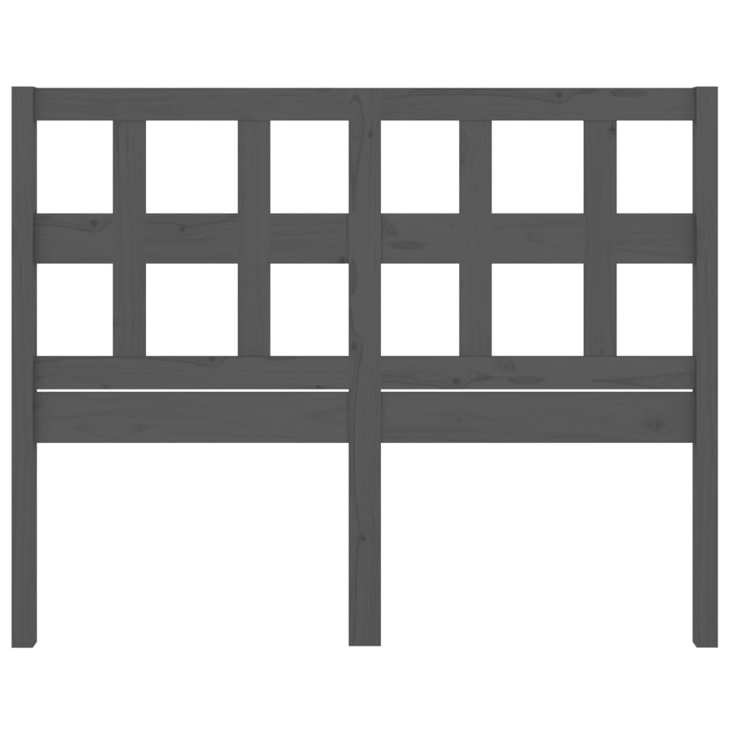 vidaXL Wezgłowie łóżka, szare, 165,5x4x100 cm, lite drewno sosnowe
