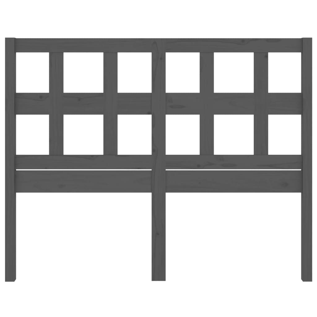 vidaXL Wezgłowie łóżka, szare, 205,5x4x100 cm, lite drewno sosnowe