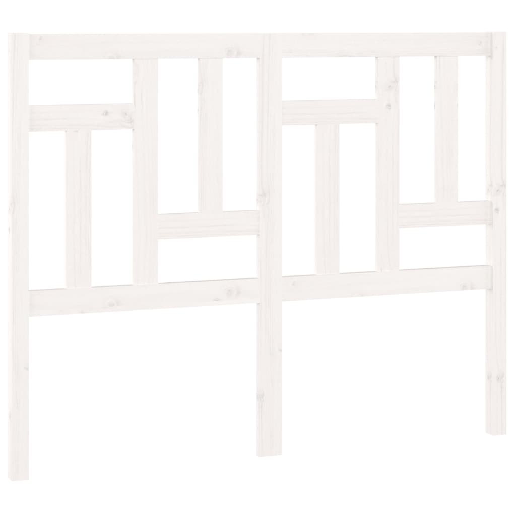 vidaXL Wezgłowie łóżka, białe, 145,5x4x100 cm, lite drewno sosnowe