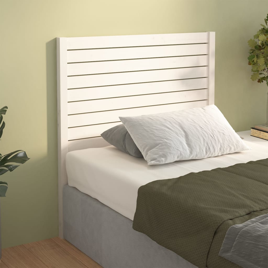 vidaXL Wezgłowie łóżka, białe, 96x4x100 cm, lite drewno sosnowe