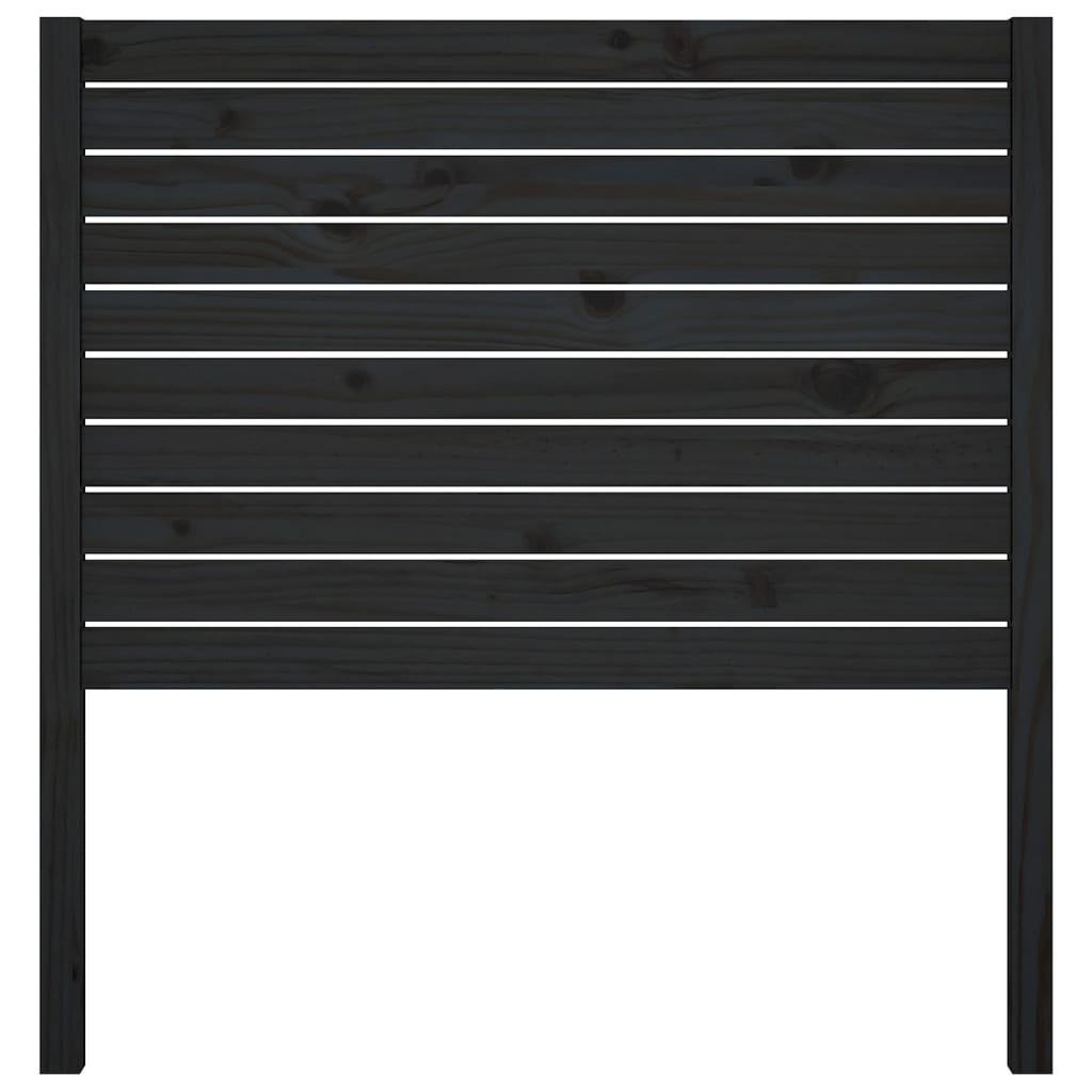 vidaXL Wezgłowie łóżka, czarne, 96x4x100 cm, lite drewno sosnowe