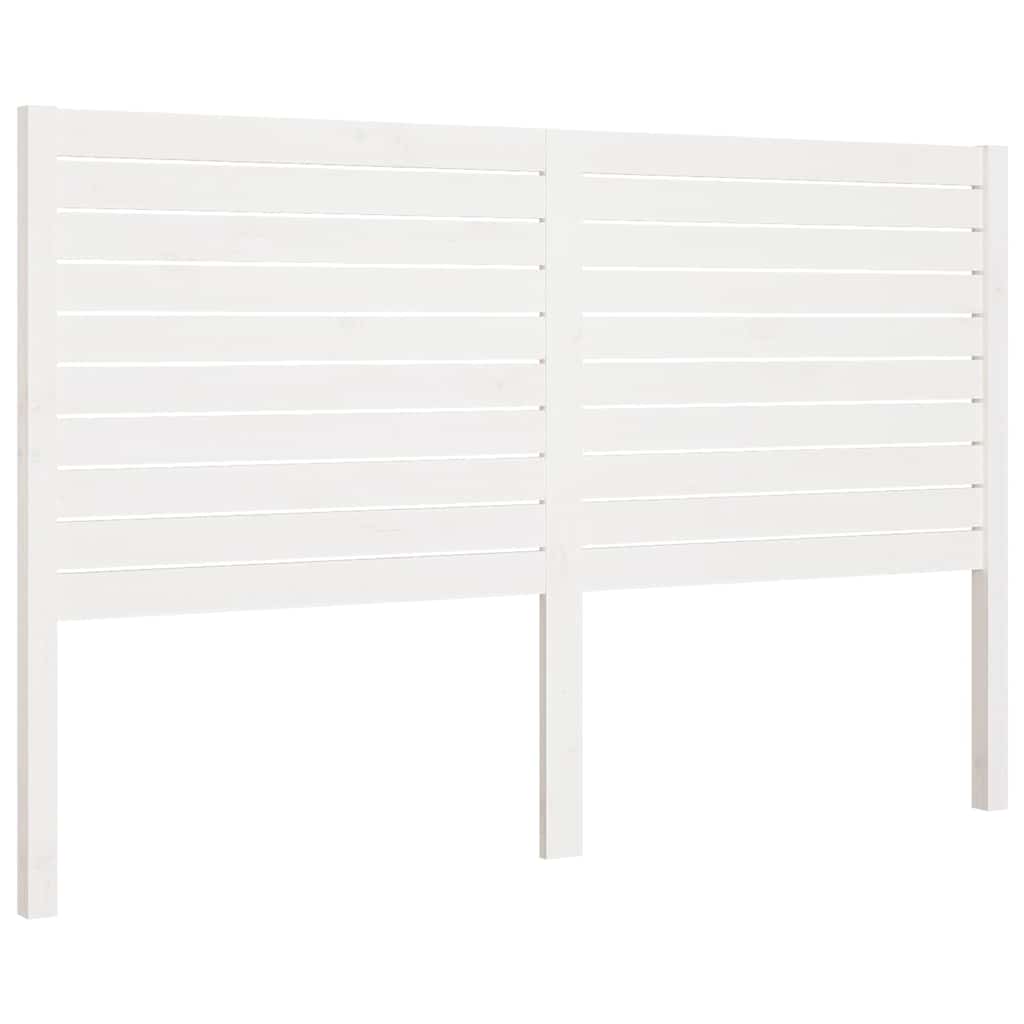 vidaXL Wezgłowie łóżka, białe, 166x4x100 cm, lite drewno sosnowe