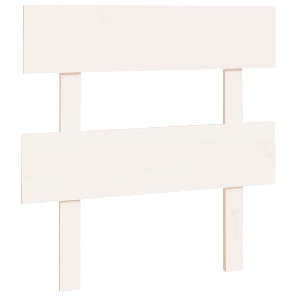 vidaXL Wezgłowie łóżka, białe, 93,5x3x81 cm, lite drewno sosnowe