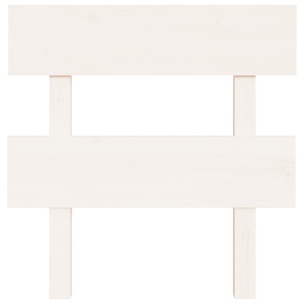 vidaXL Wezgłowie łóżka, białe, 93,5x3x81 cm, lite drewno sosnowe