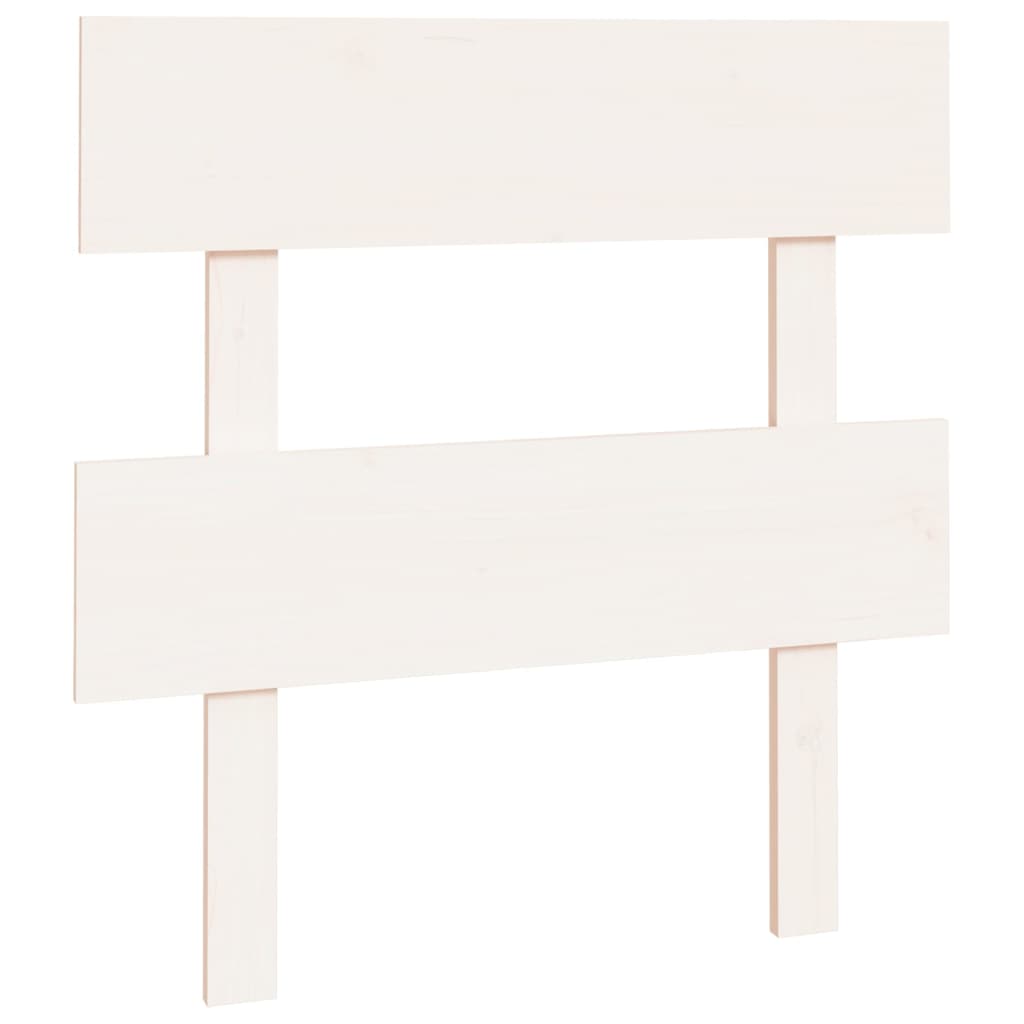 vidaXL Wezgłowie łóżka, białe, 103,5x3x81 cm, lite drewno sosnowe