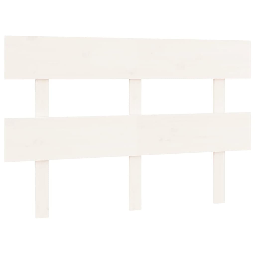 vidaXL Wezgłowie łóżka, białe, 124x3x81 cm, lite drewno sosnowe