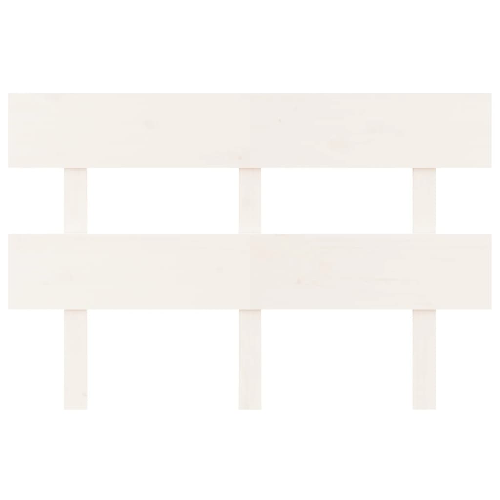 vidaXL Wezgłowie łóżka, białe, 124x3x81 cm, lite drewno sosnowe