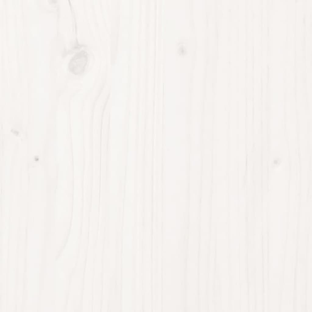 vidaXL Wezgłowie łóżka, białe, 124x3x81 cm, lite drewno sosnowe