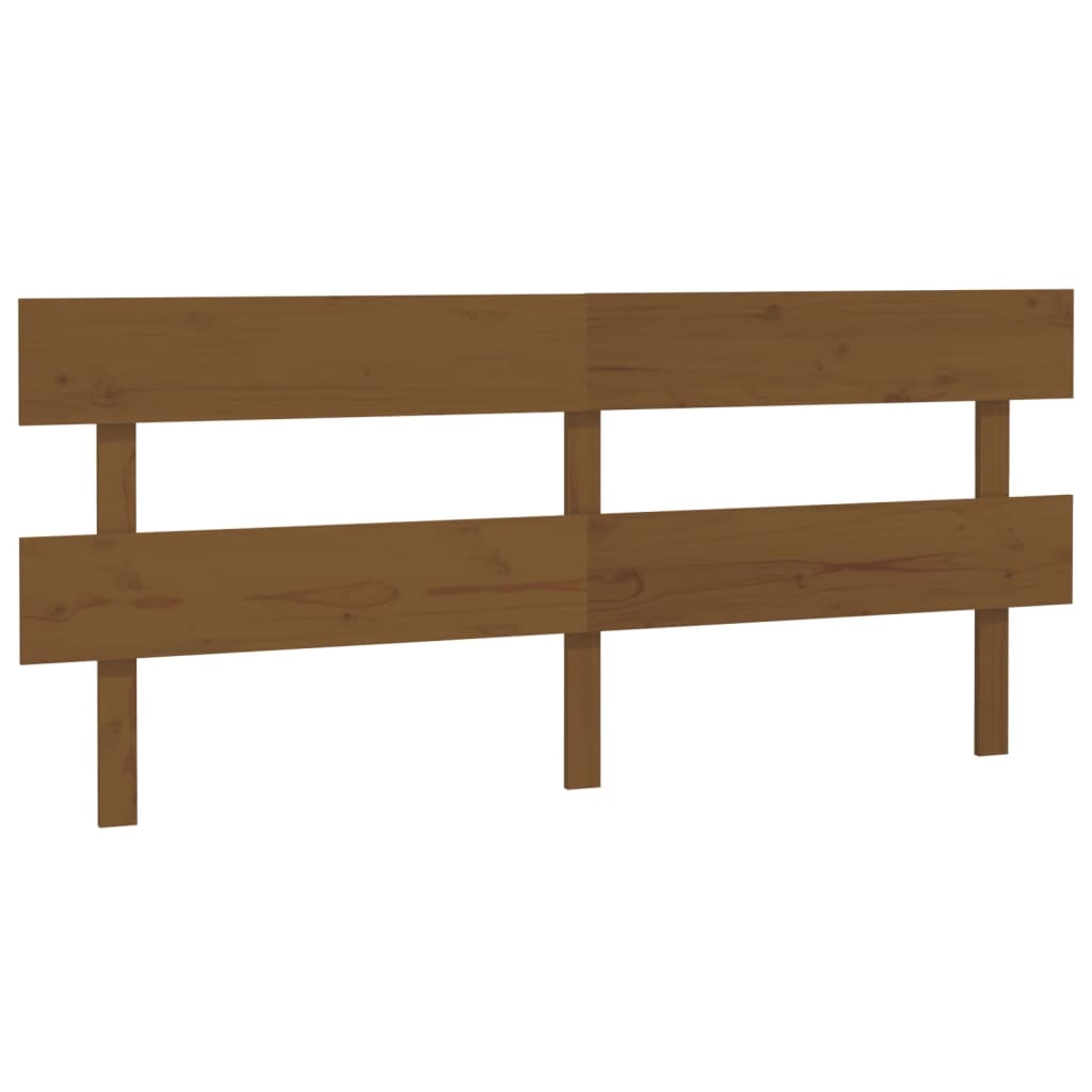 vidaXL Wezgłowie łóżka, brązowe, 204x3x81 cm, lite drewno sosnowe