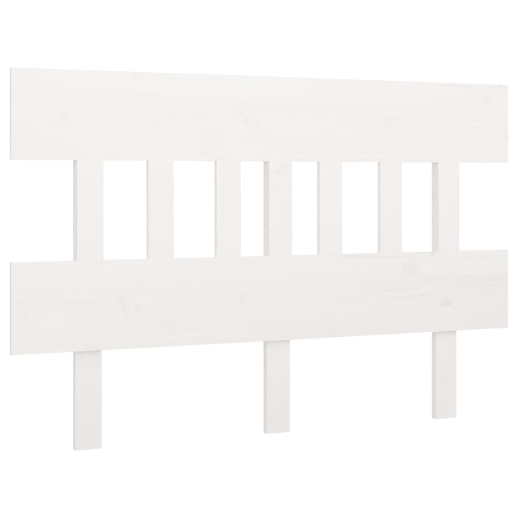 vidaXL Wezgłowie łóżka, białe, 163,5x3x81 cm, lite drewno sosnowe