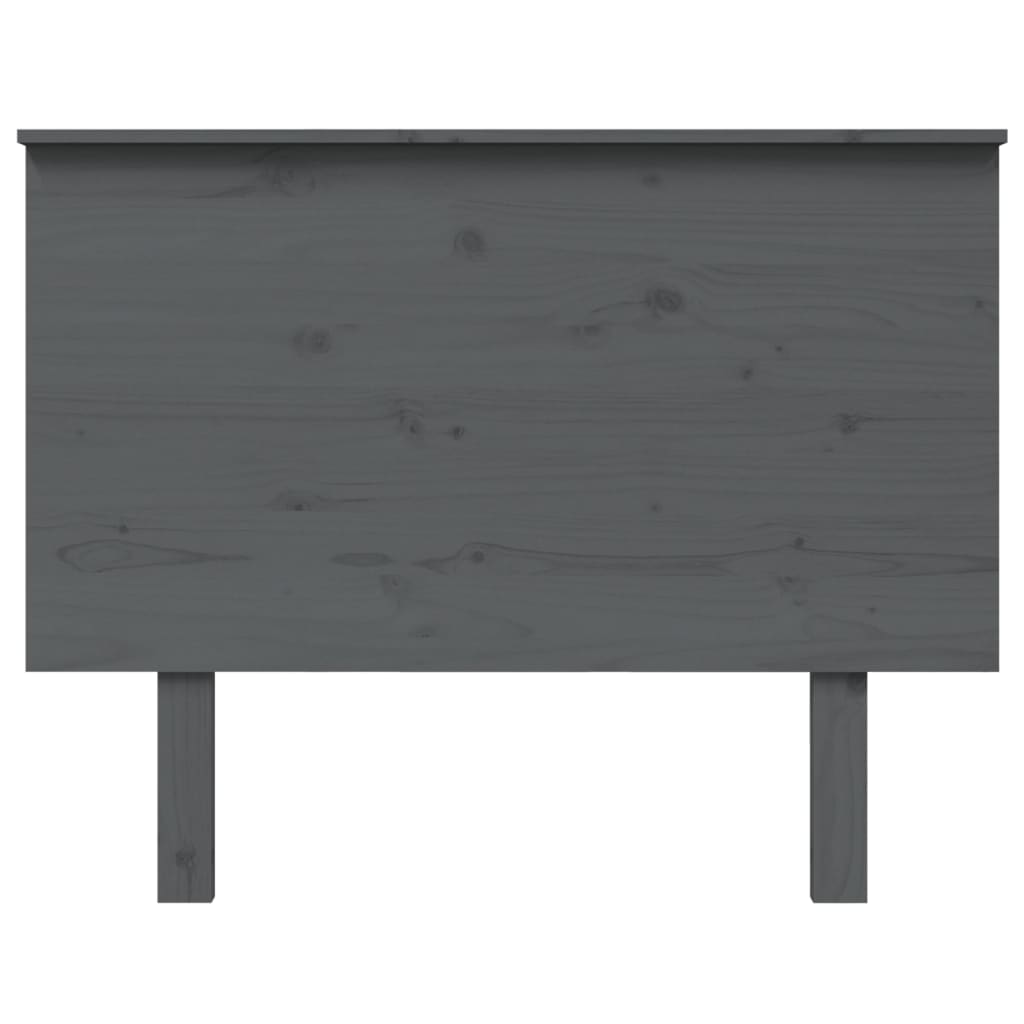 vidaXL Wezgłowie łóżka, szare, 104x6x82,5 cm, lite drewno sosnowe
