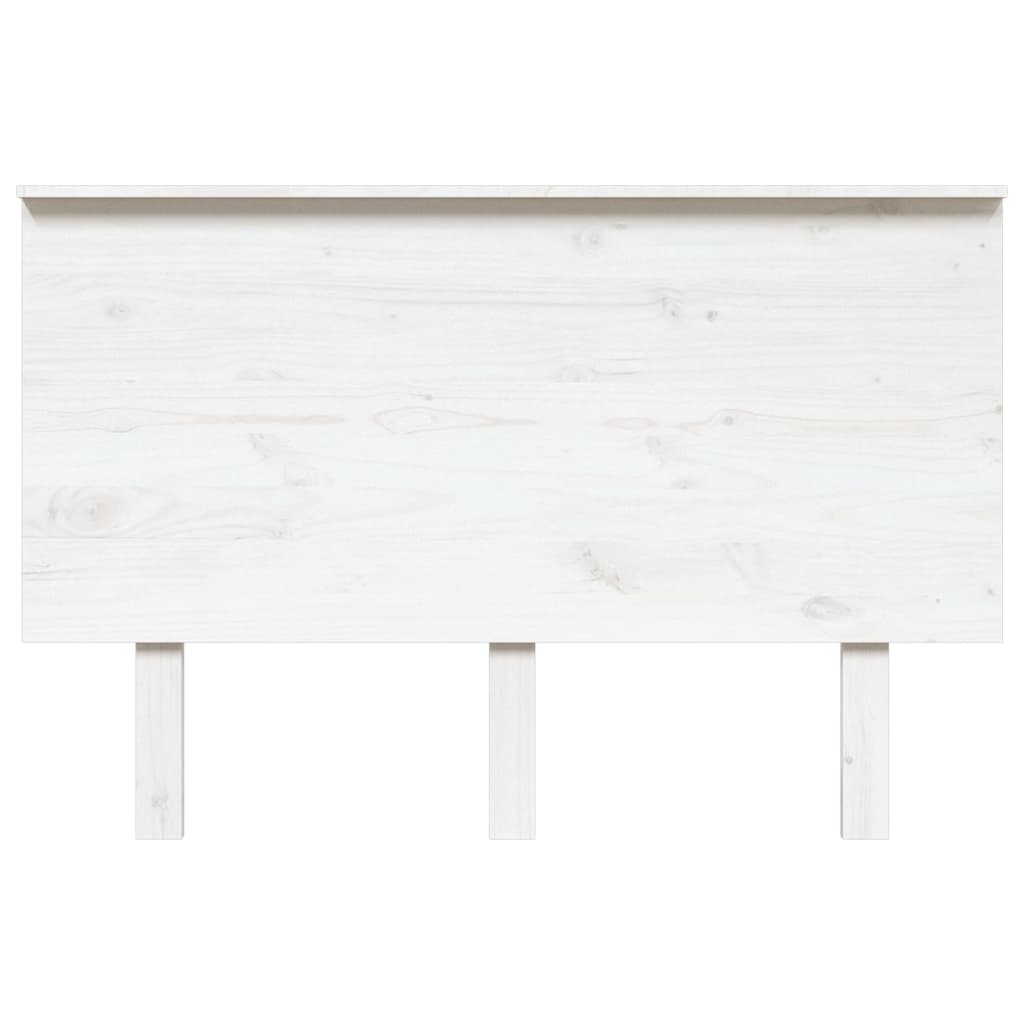vidaXL Wezgłowie łóżka, białe, 124x6x82,5 cm, lite drewno sosnowe