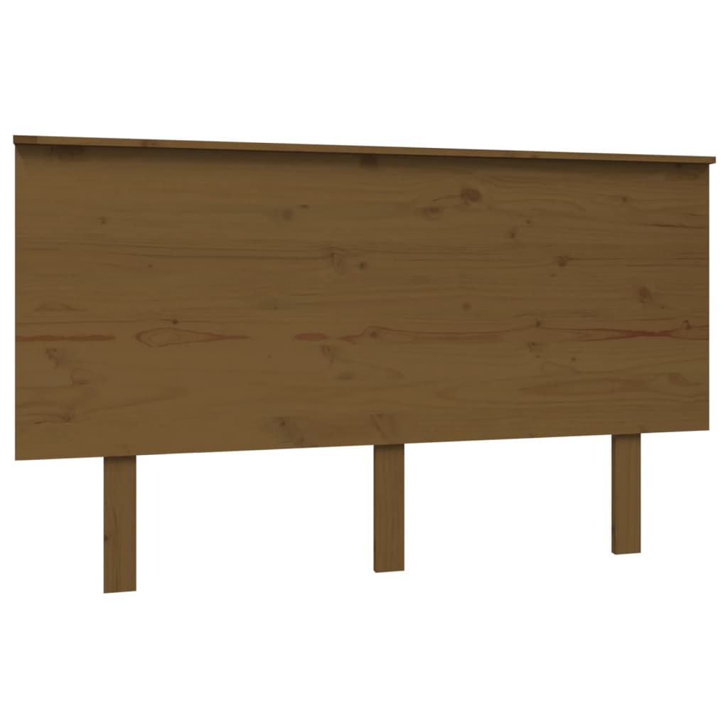 vidaXL Wezgłowie łóżka, miodowy brąz, 139x6x82,5, lite drewno sosnowe