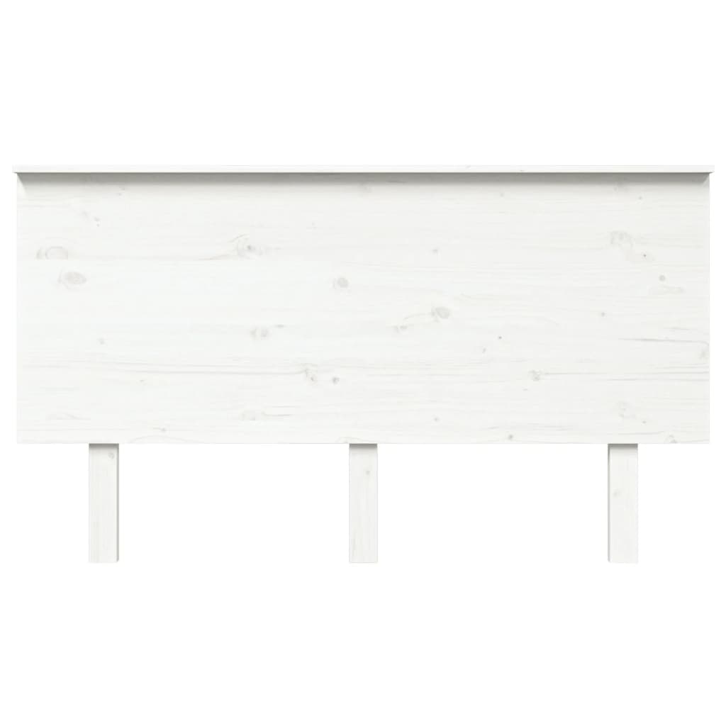 vidaXL Wezgłowie łóżka, białe, 144x6x82,5 cm, lite drewno sosnowe