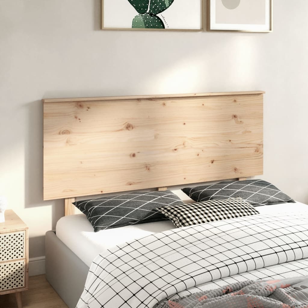 vidaXL Wezgłowie łóżka, 154x6x82,5 cm, lite drewno sosnowe