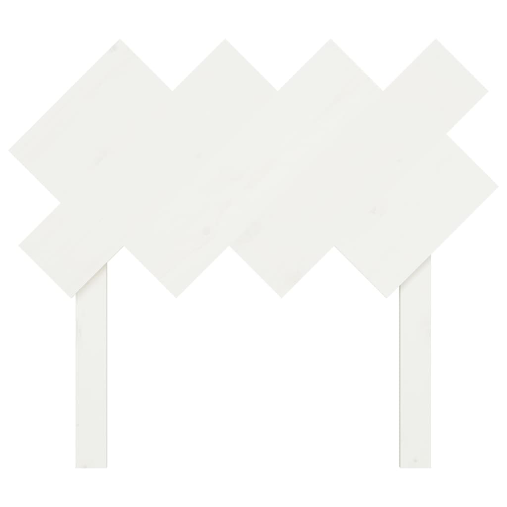 vidaXL Wezgłowie łóżka, białe, 92x3x81 cm, lite drewno sosnowe