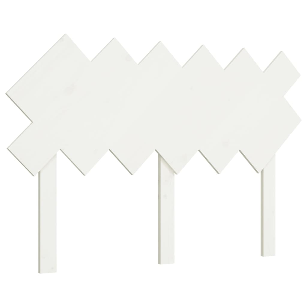 vidaXL Wezgłowie łóżka, białe, 122,5x3x80,5 cm, lite drewno sosnowe