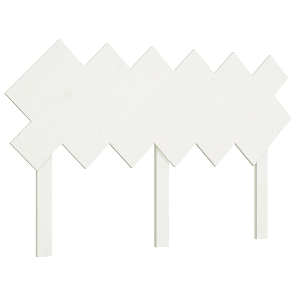 vidaXL Wezgłowie łóżka, białe, 132x3x81 cm, lite drewno sosnowe